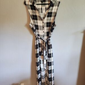 Torrid Black and White Checkered Maxi Dress